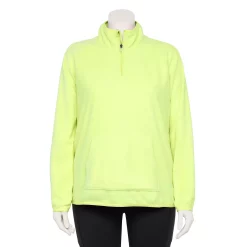 Plus Size Tek Gear® Microfleece Quarter-Zip Top -Tek Gear store 5656194 Real Lemon