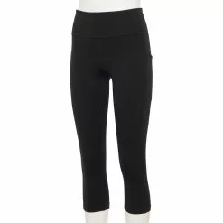 Women's Tek Gear® Ultrastretch Pocket High-Waisted Capri Leggings -Tek Gear store 5660787 Black
