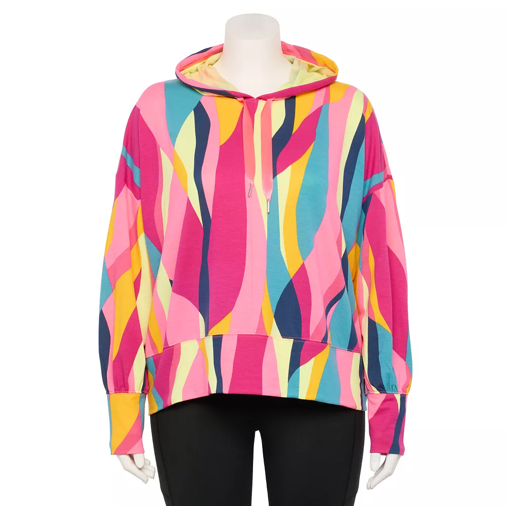 Plus Size Tek Gear® French-Terry Cropped Hoodie 1 Plus Size Tek Gear® French-Terry Cropped Hoodie