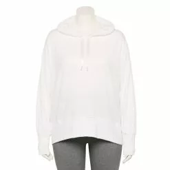 Plus Size Tek Gear® French-Terry Cropped Hoodie 9 Plus Size Tek Gear® French-Terry Cropped Hoodie -Tek Gear store 5664824 White