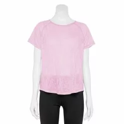 Women's Tek Gear® Core Raglan Tee -Tek Gear store 5942070 Pink Burnout