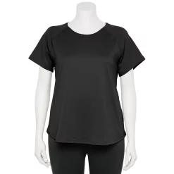 Plus Size Tek Gear® Core Raglan Tee -Tek Gear store 5942095 Mineral Black