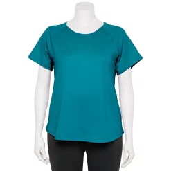 Plus Size Tek Gear® Core Raglan Tee -Tek Gear store 5942095 Night Life Teal